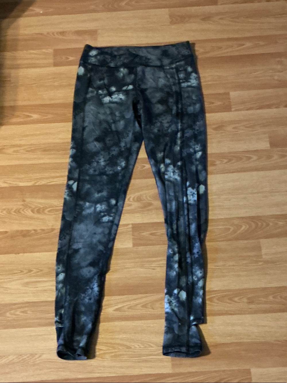 Champion Black & Gray Tie-Dye Leggings